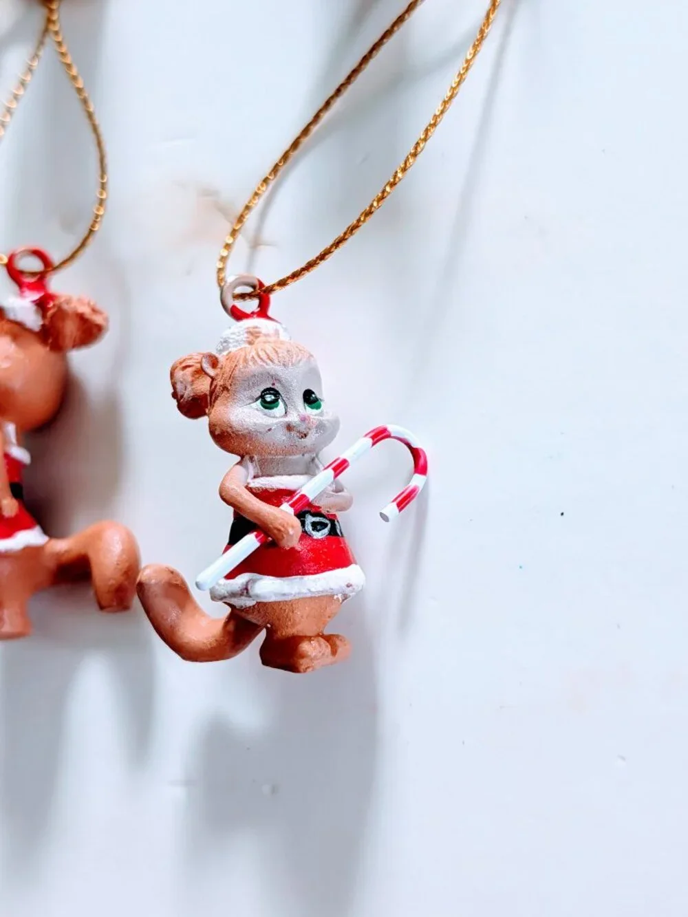 Lot of 10 VTG Alvin & Chipmunks Christmas Ornaments Mini Figures Santa 90s Rare
